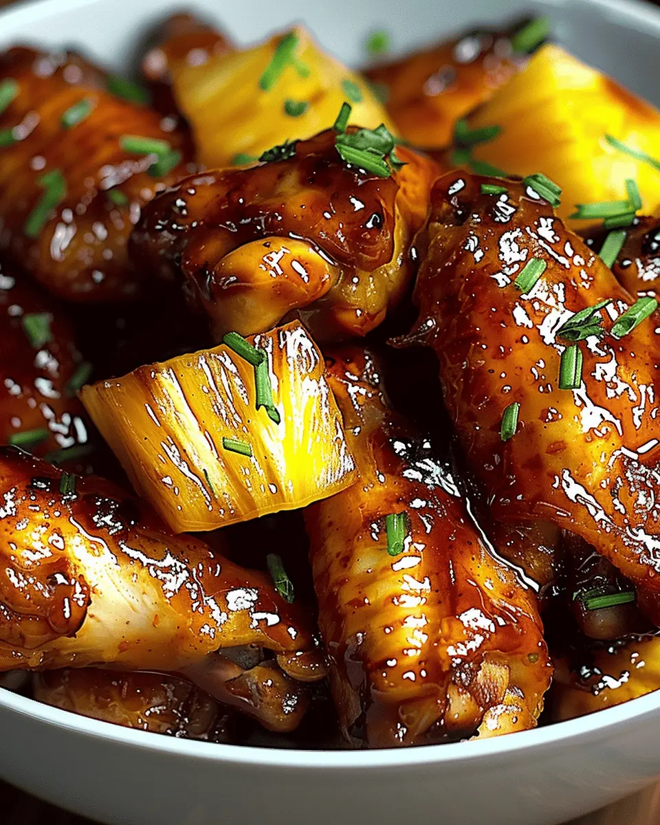 Brown Sugar Pineapple Wings Chicken