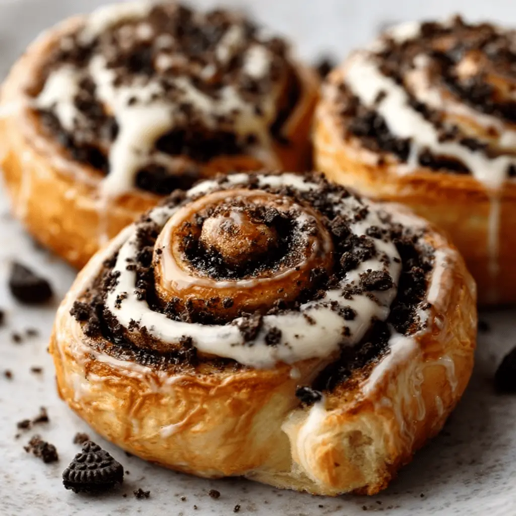 Oreo stuffed cinnamon rolls
