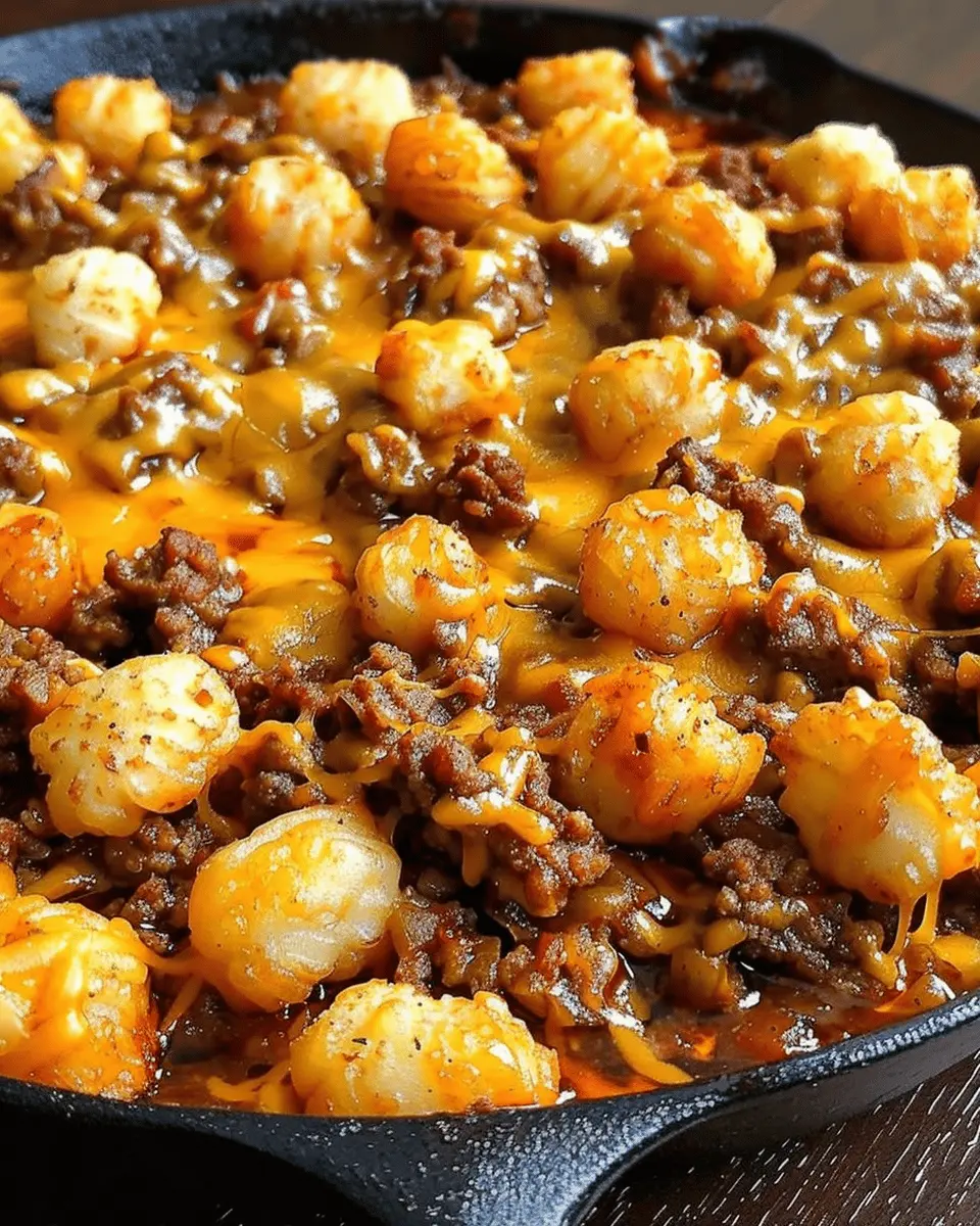 Tater Tot Sloppy Joe Skillet