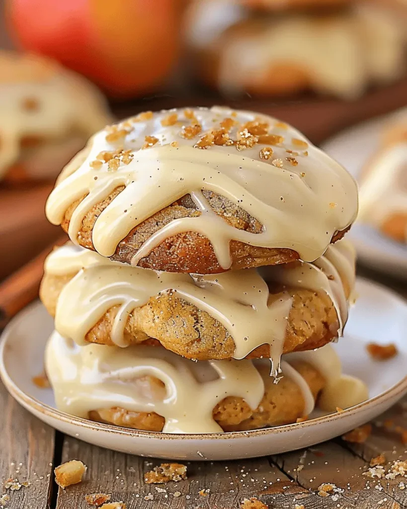 Apple Cookies with Maple Icing