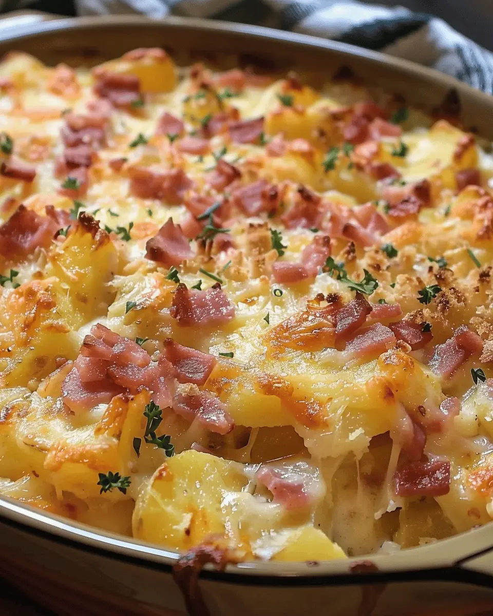 Cheesy Ham Potato Casserole