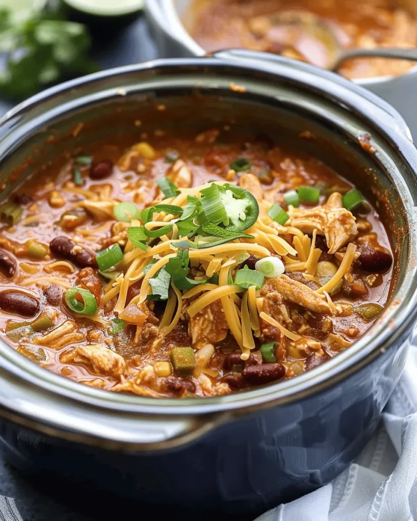 Crockpot Buffalo Chicken Chili