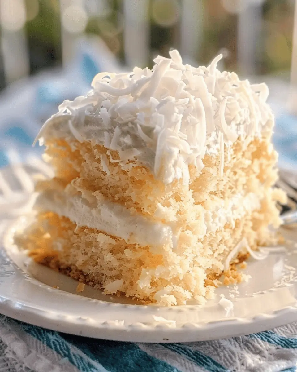 Delicious Creamy Coconut Cake