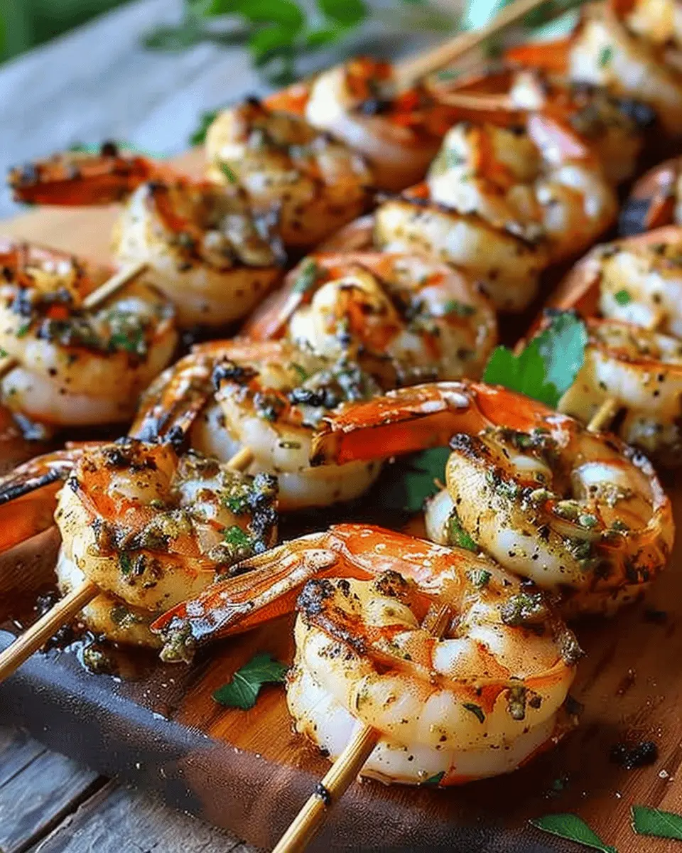 Garlic Herb Grilled Shrimp Skewers