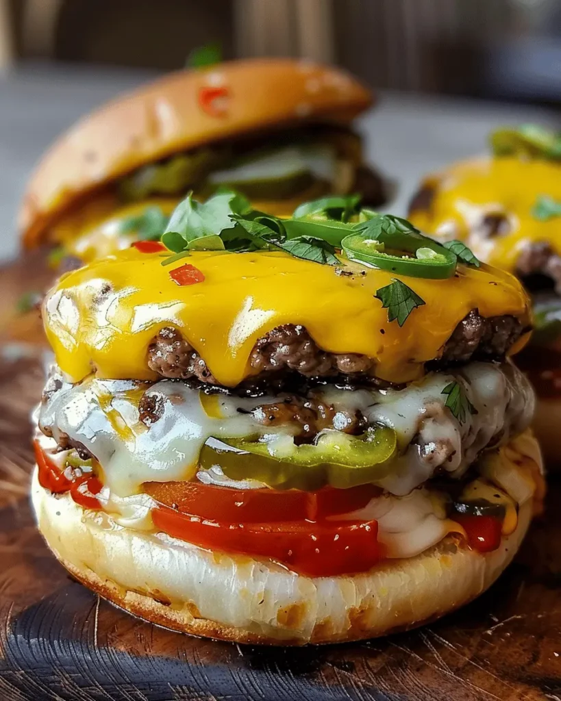 Green Chile Cheeseburgers