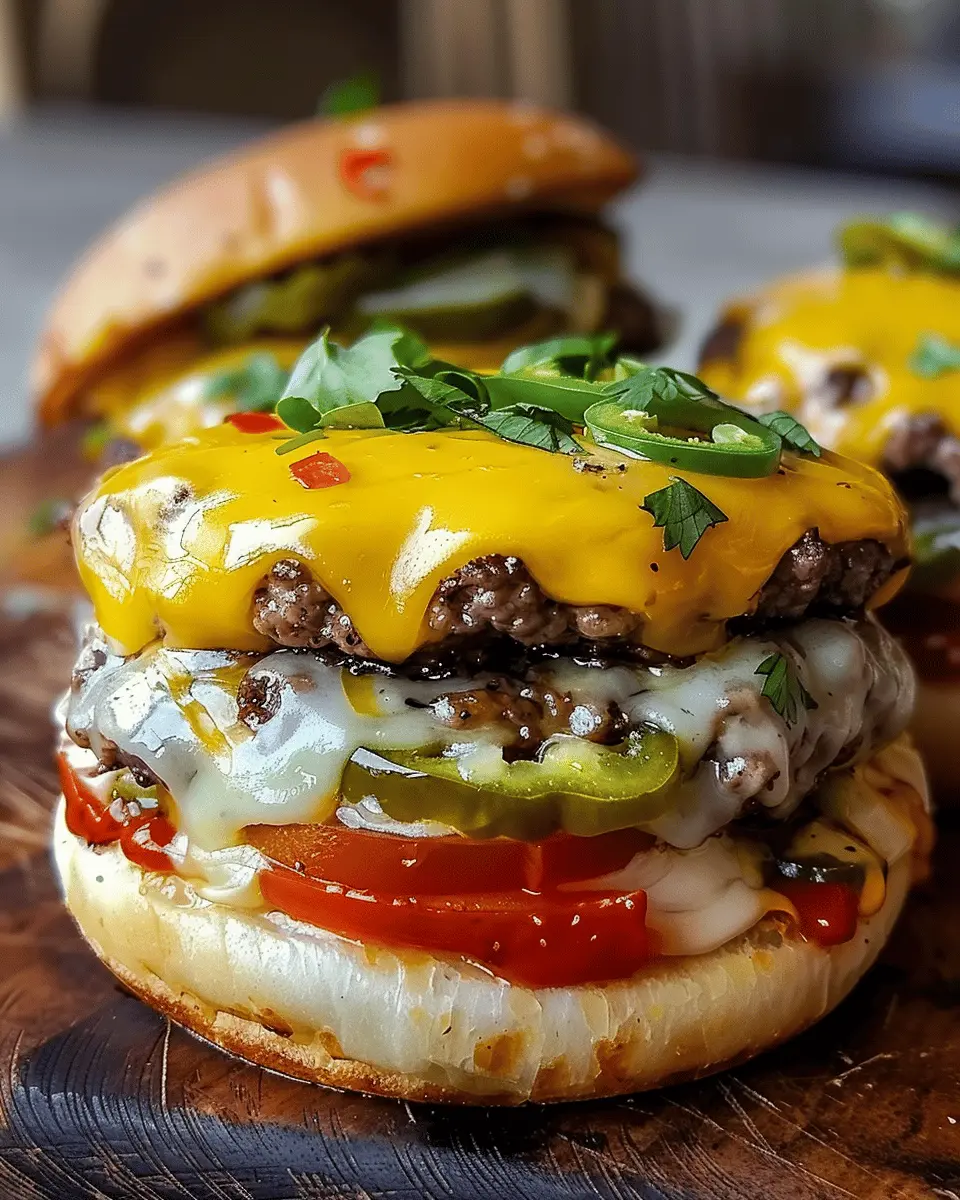 Green Chile Cheeseburgers