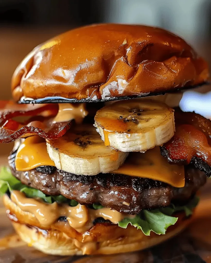 Peanut Butter Banana Bacon Burger