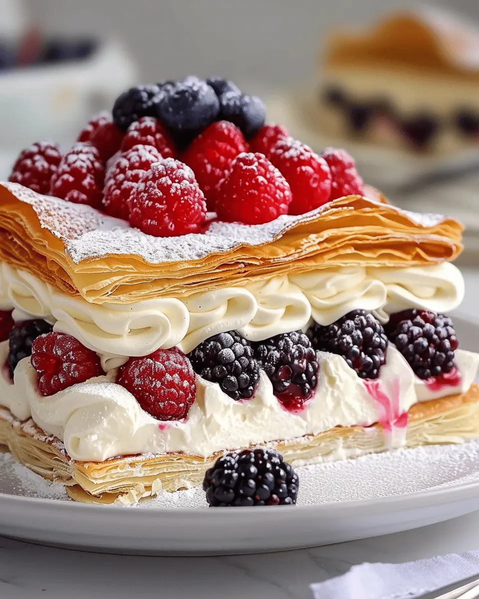 Puff Pastry Berry Cream Cake