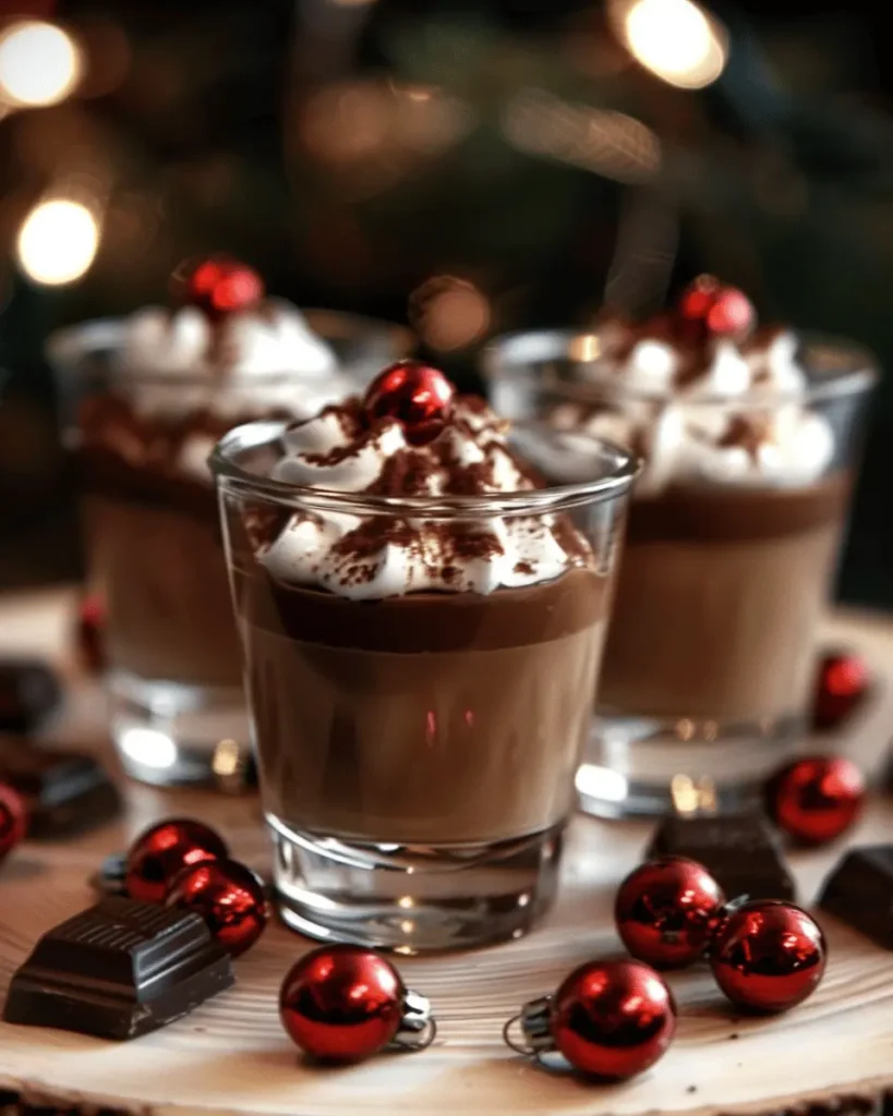 Christmas Chocolate Kahlua & Baileys Pudding Shots