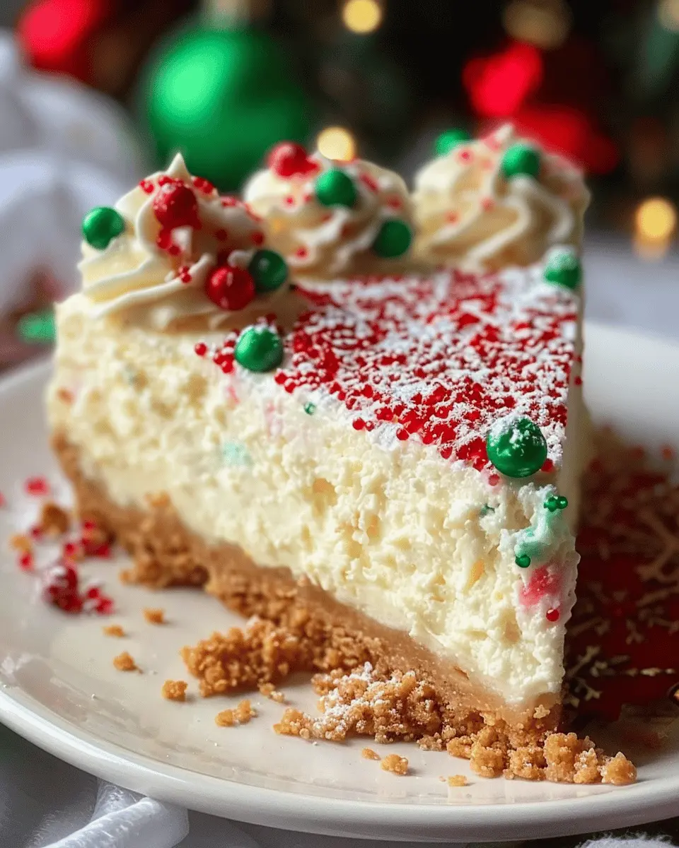 Christmas Sugar Cookie Cheesecake