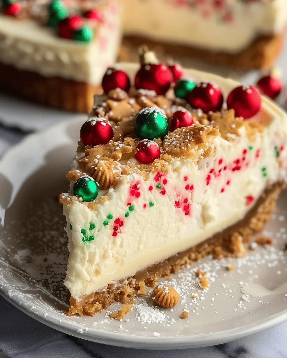 Christmas Sugar Cookie Cheesecake