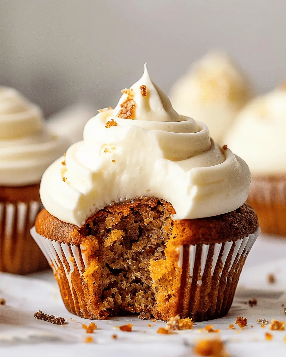 Pumpkin Cupcakes with Cream Cheese Frosting