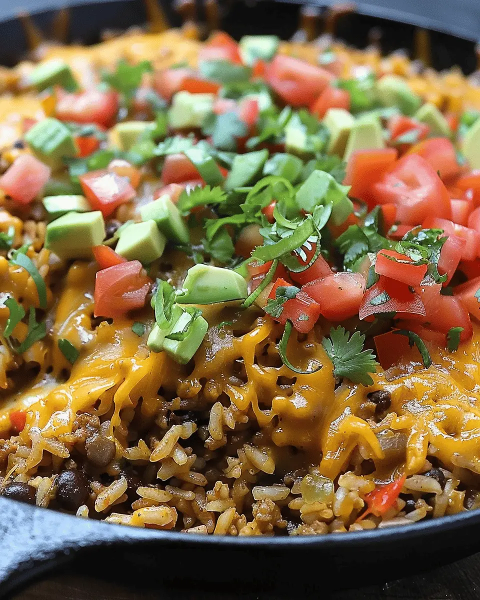 Cheesy Taco Rice Skillet Dinner