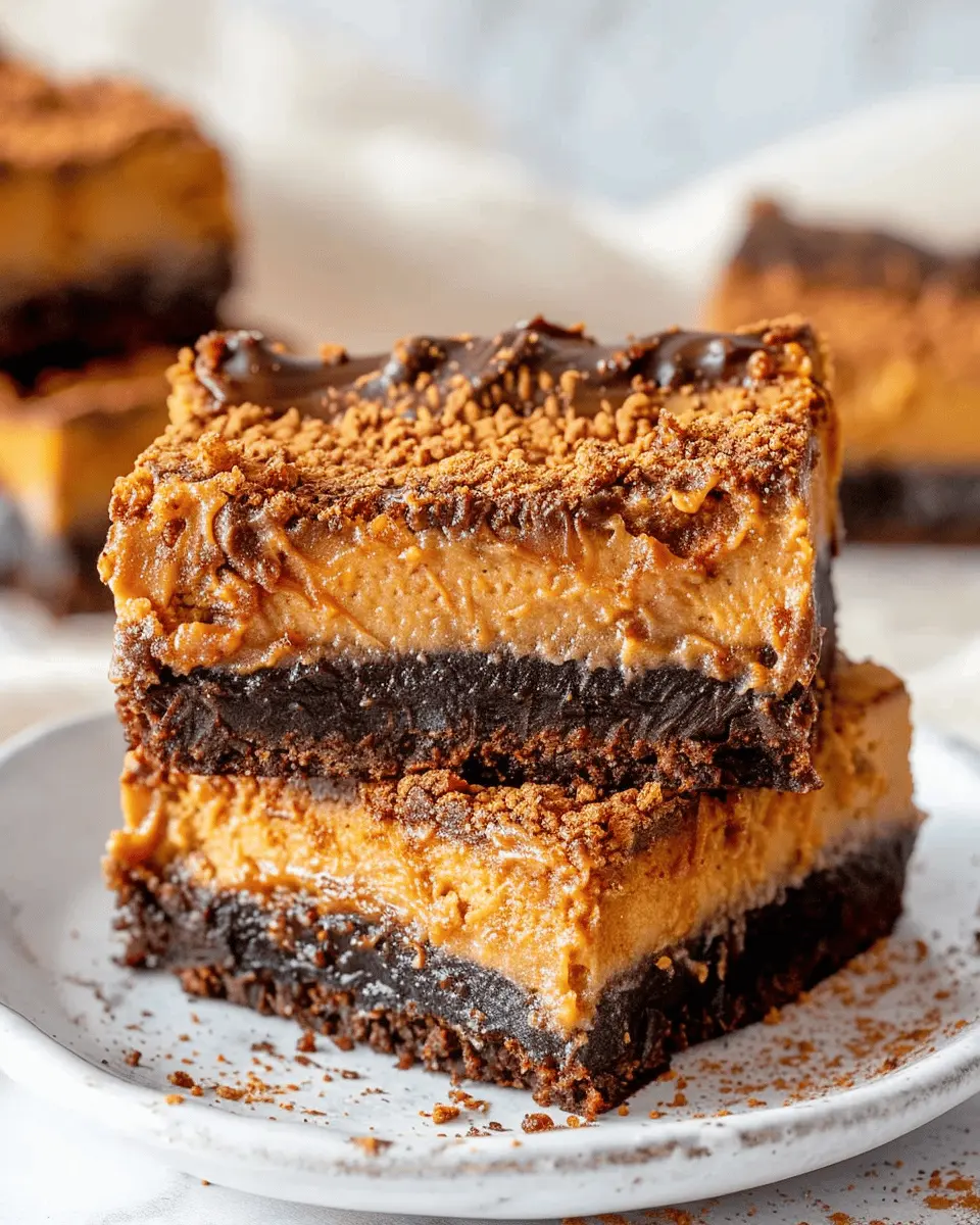 Chocolate Pumpkin Cheesecake Bars