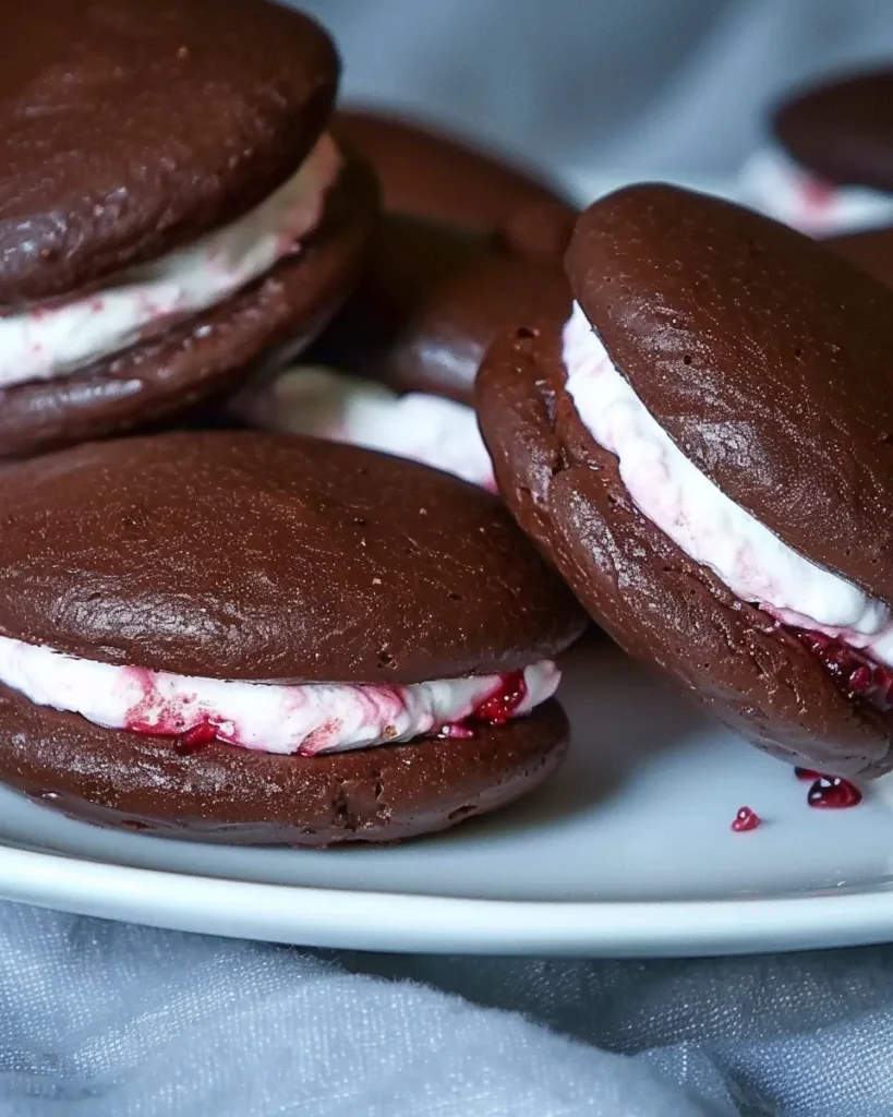 Chocolate-Raspberry Whoopie Pies