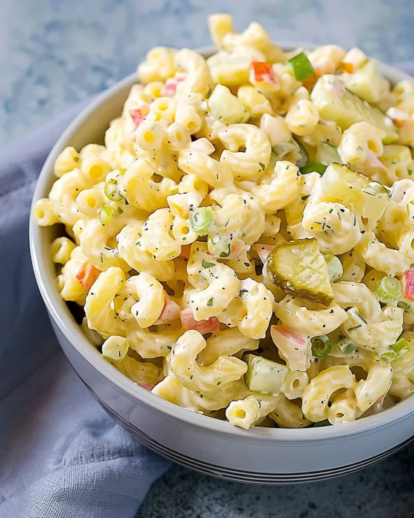 Classic Dill Pickle Macaroni Salad