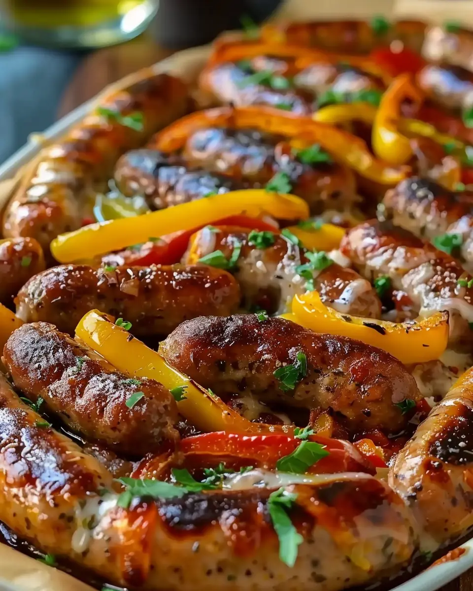Baked Sausage and Bell Pepper