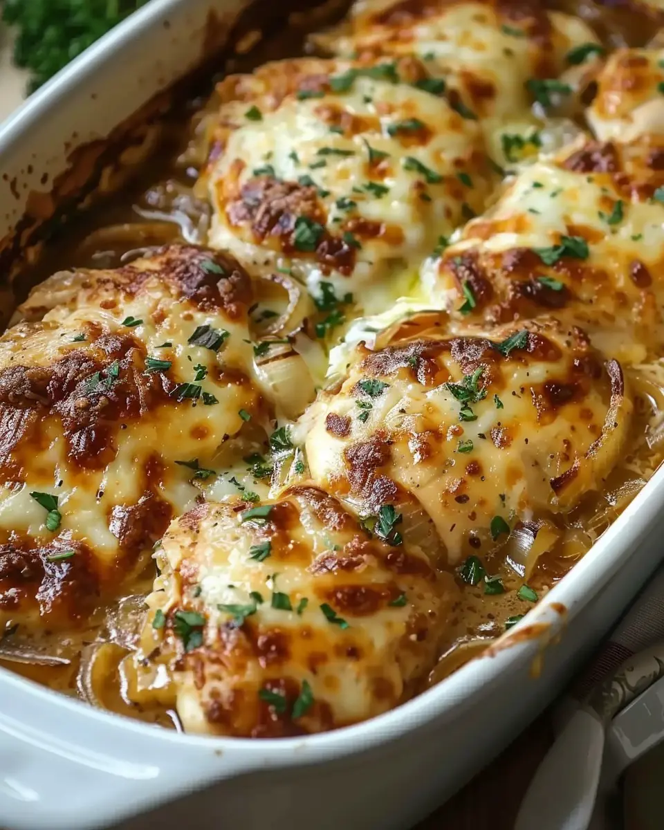 French Onion Chicken Bake