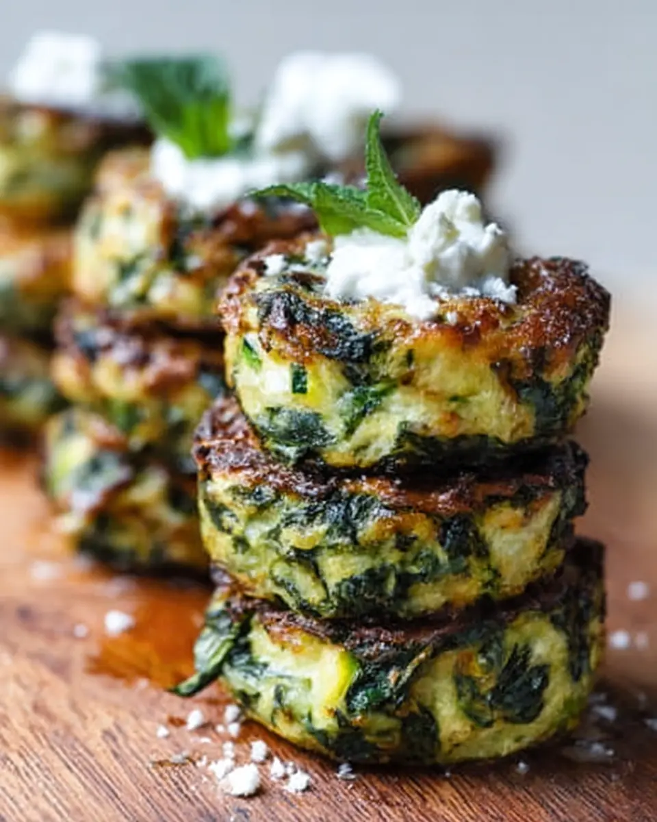 Spinach Zucchini Feta Bites