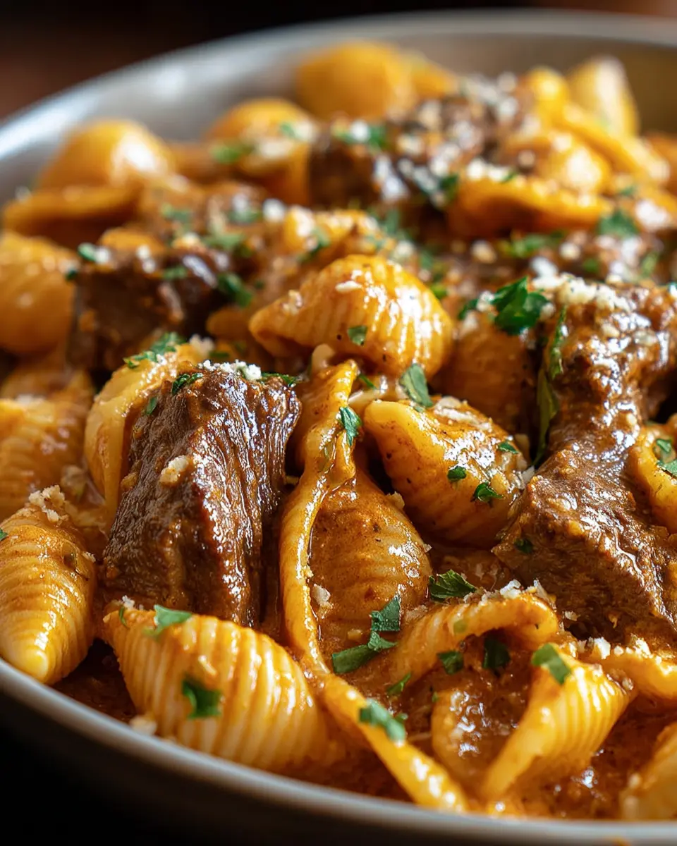 Creamy Paprika Steak Shells