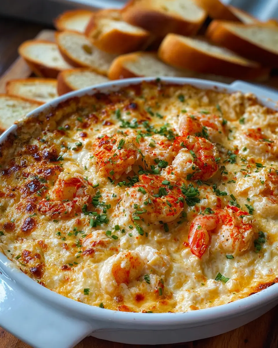 Cheesy Shrimp & Crab Bake Dip