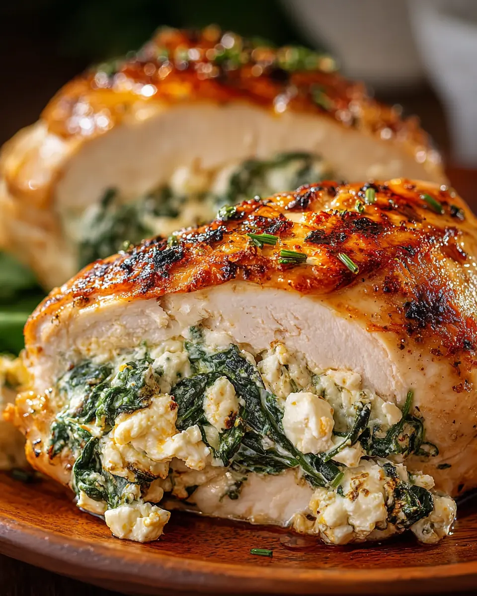 Spinach and Feta Stuffed Chicken Breast