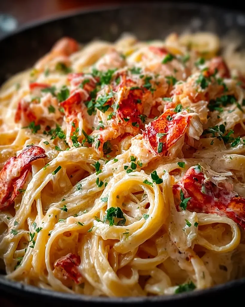Creamy Lobster Alfredo Pasta