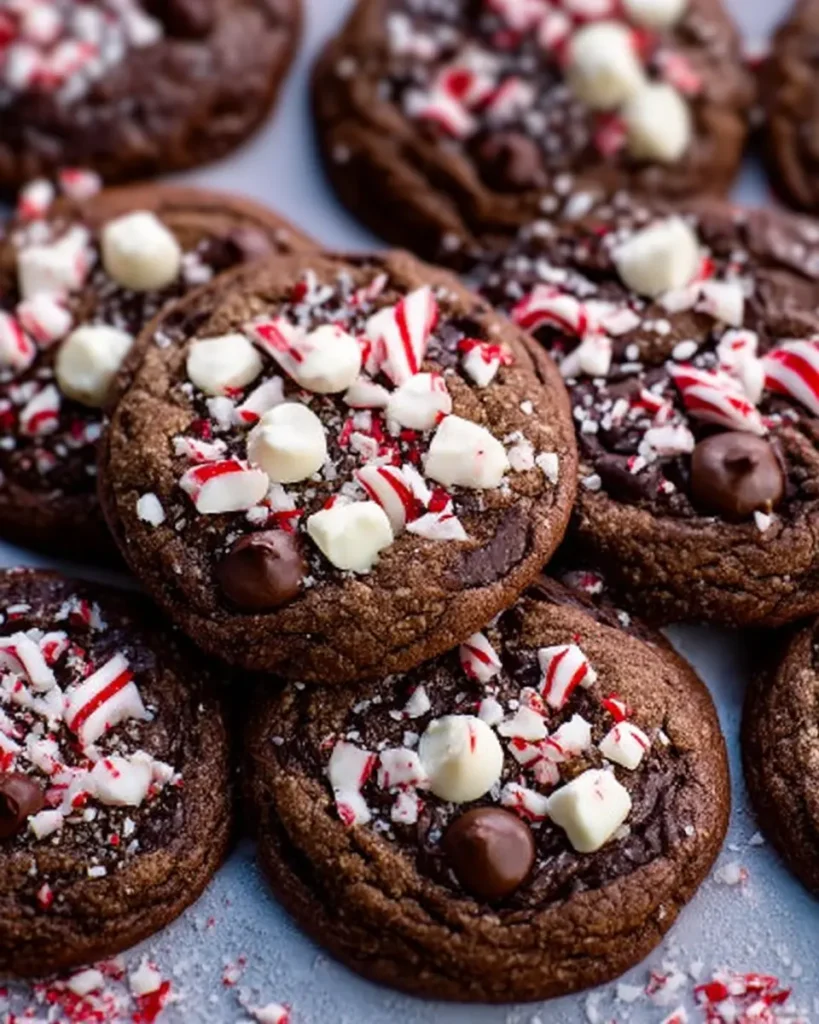 Triple Chocolate Peppermint Cookies