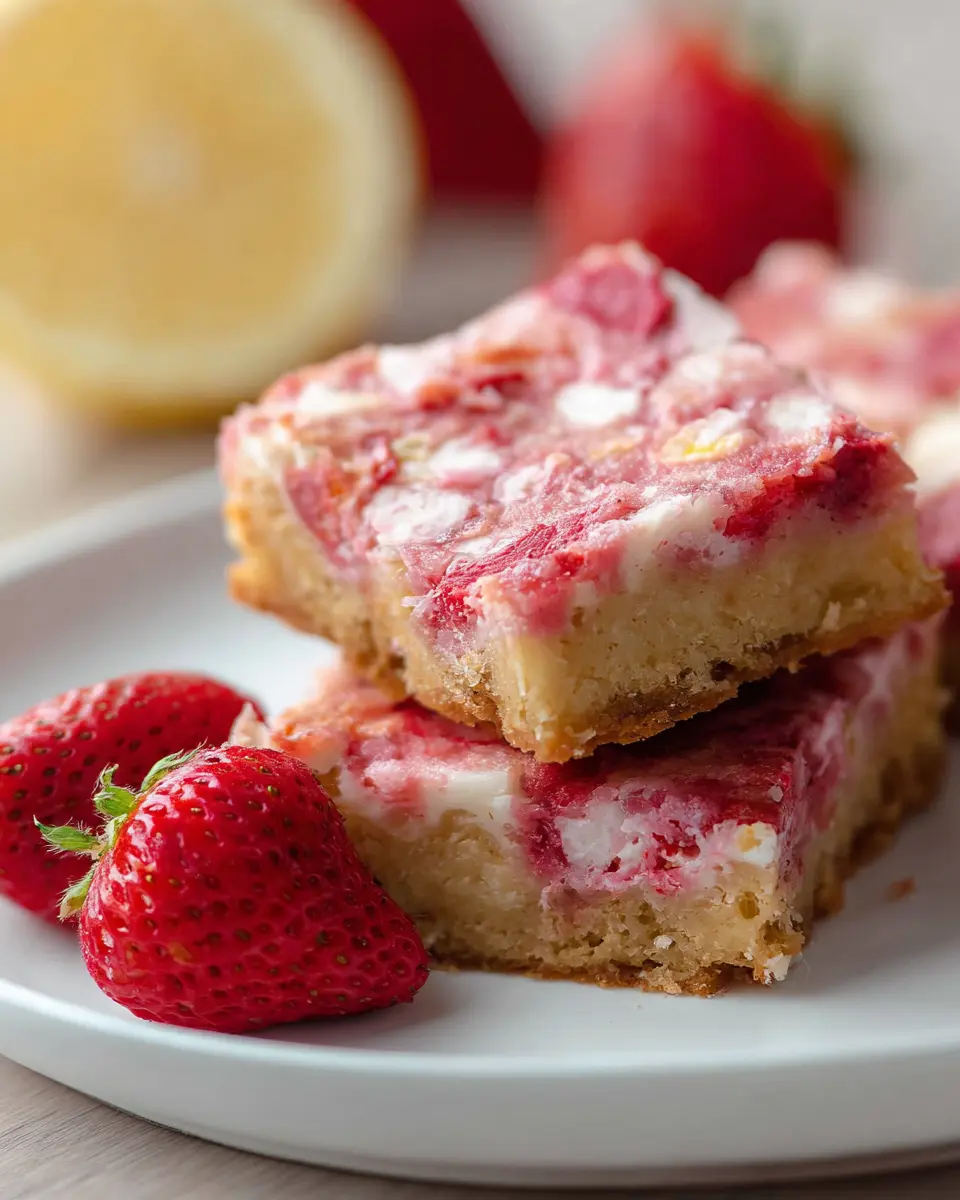 Keto Strawberry Lemon Blondies