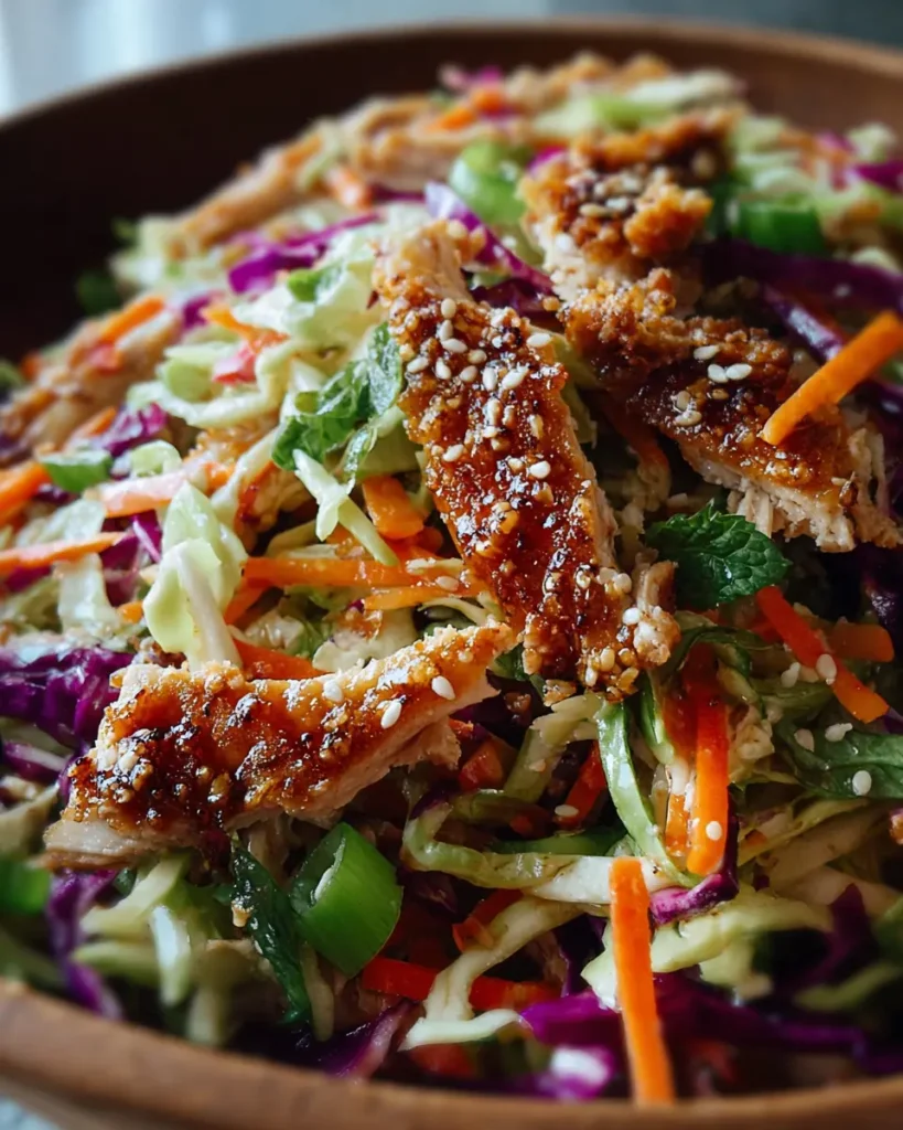 Crunchy Sesame Ginger Chicken Slaw