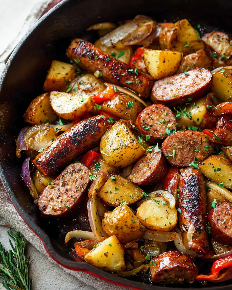 Pan-Roasted Sausage and Potatoes Skillet