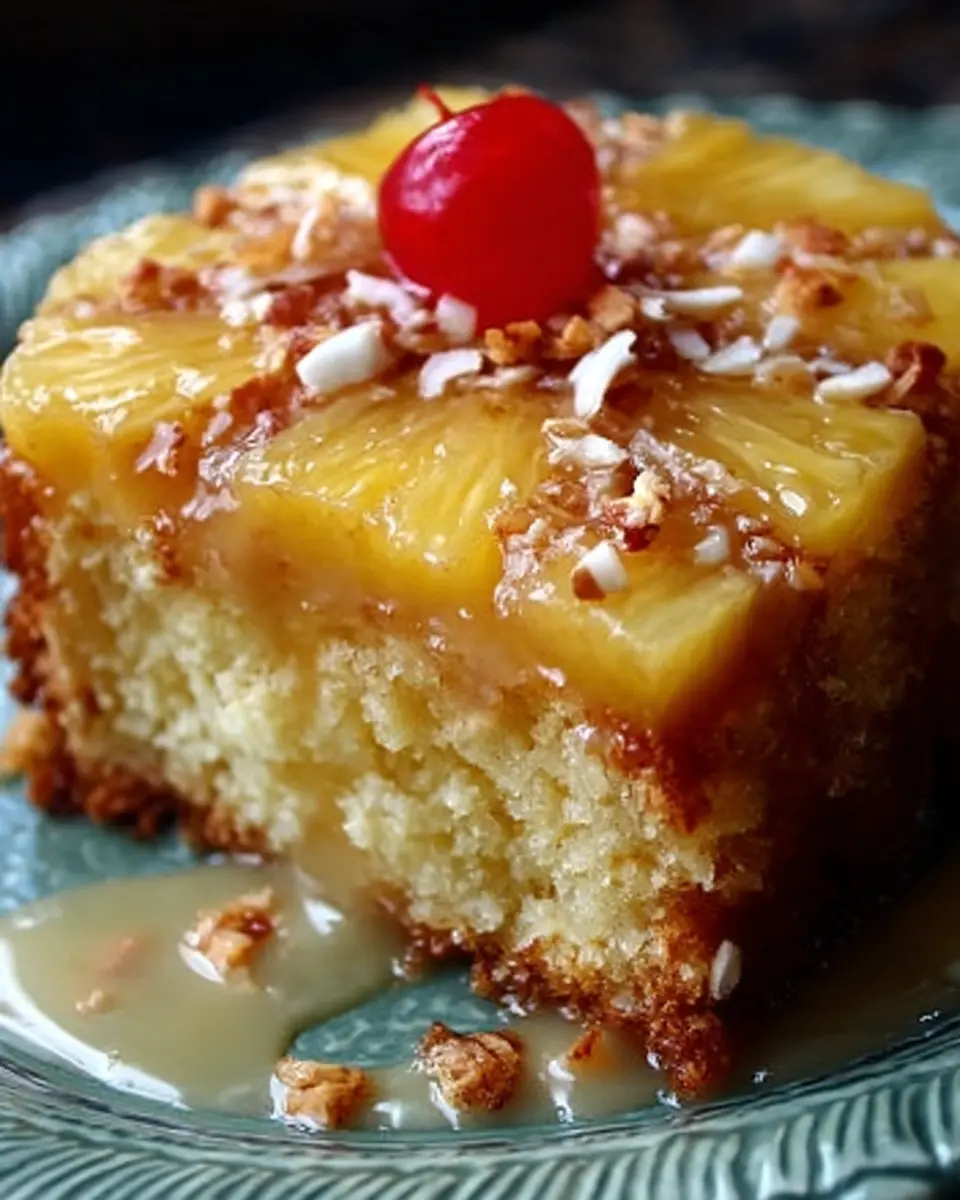 Hawaiian Pineapple Cake one bite