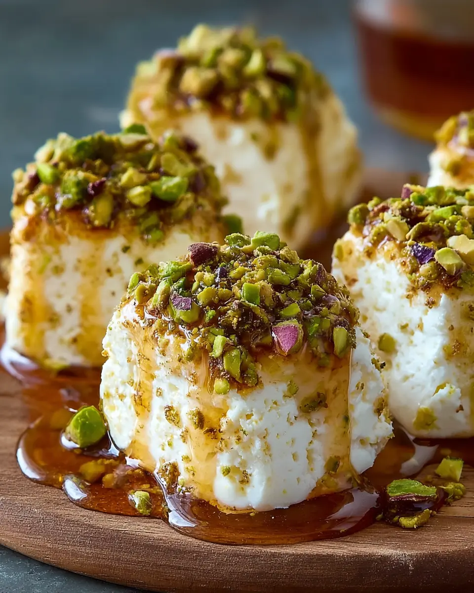 Ricotta Pistachio Honey Bites