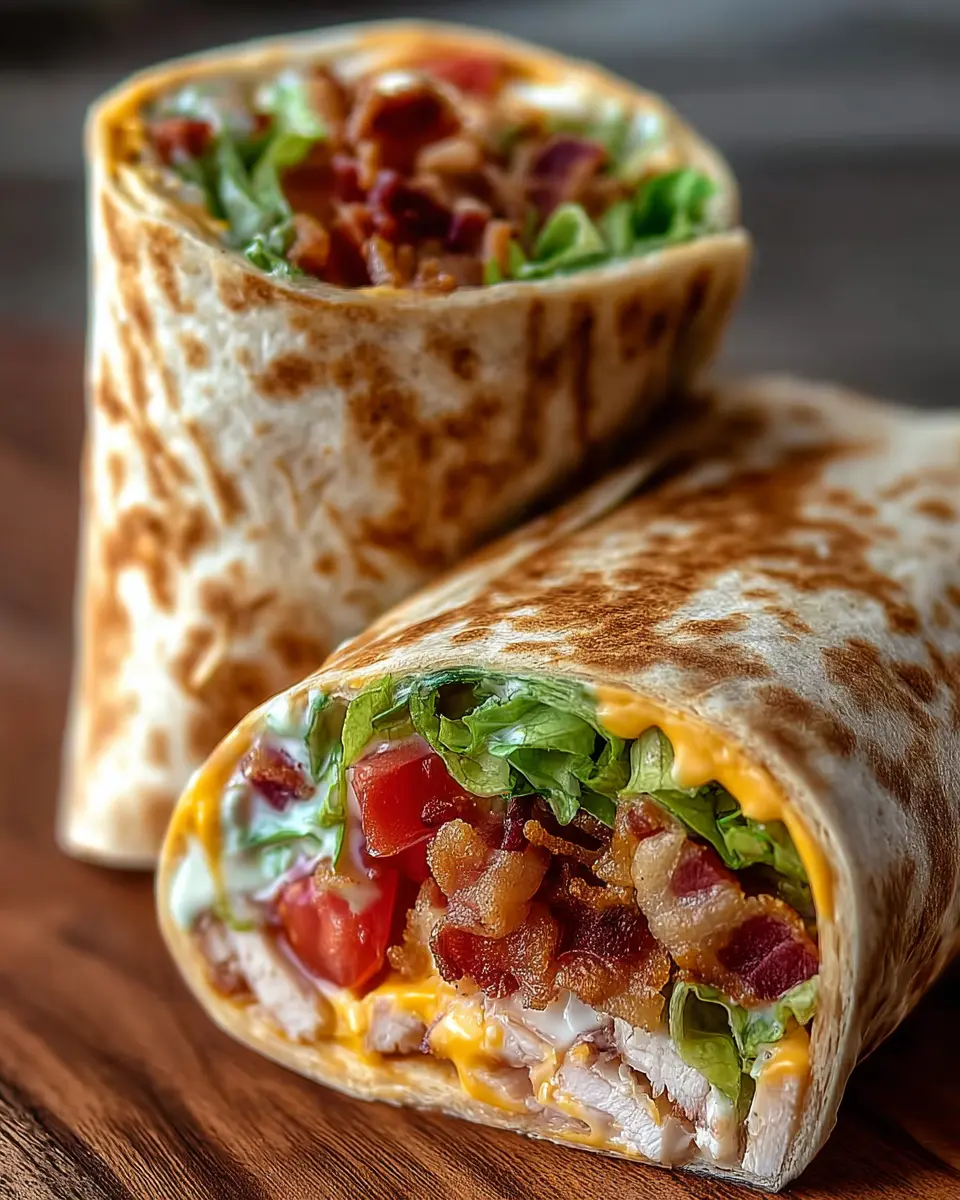 Cheesy Turkey Bacon Ranch Wraps