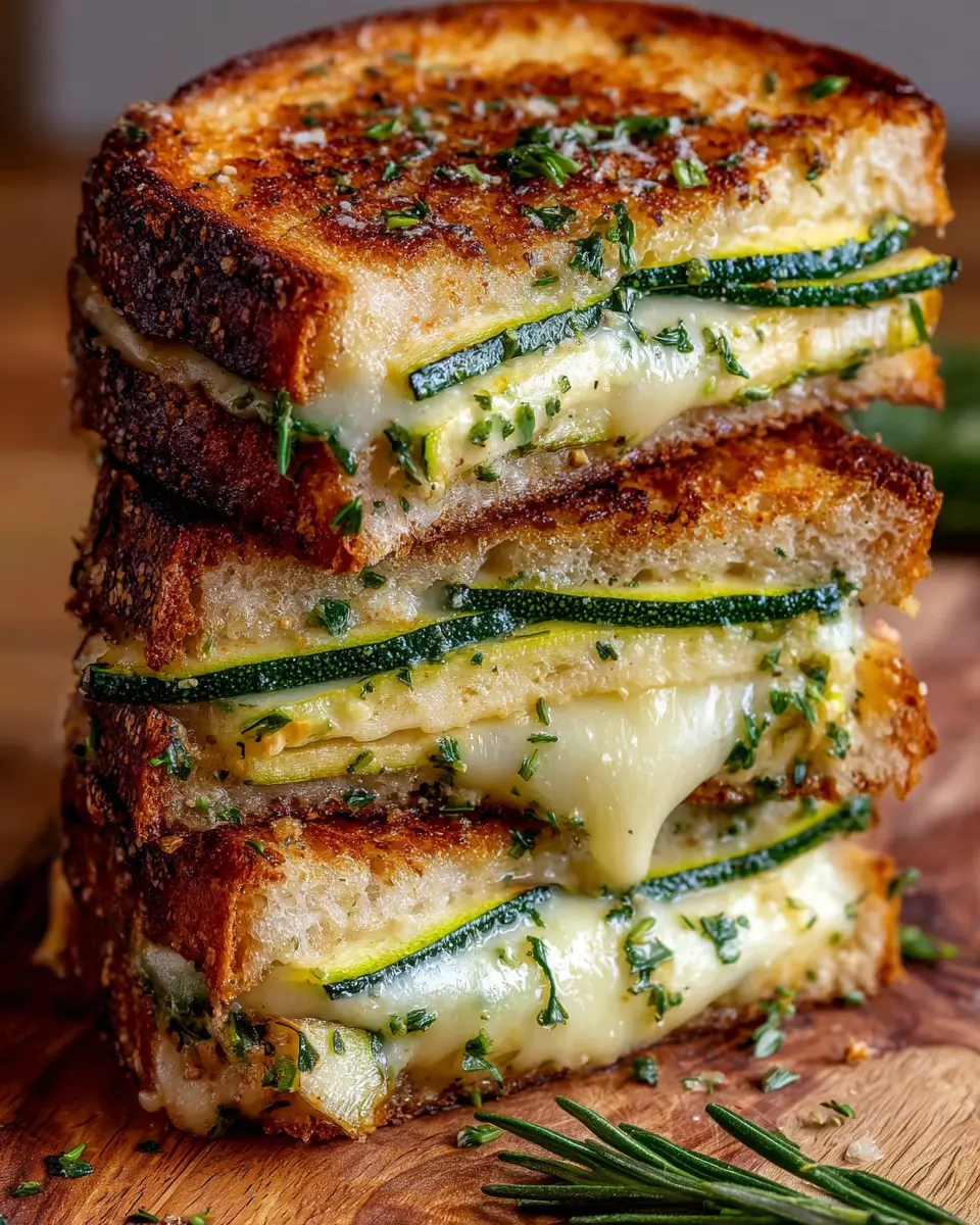 Garlic Butter Zucchini Grilled Cheese