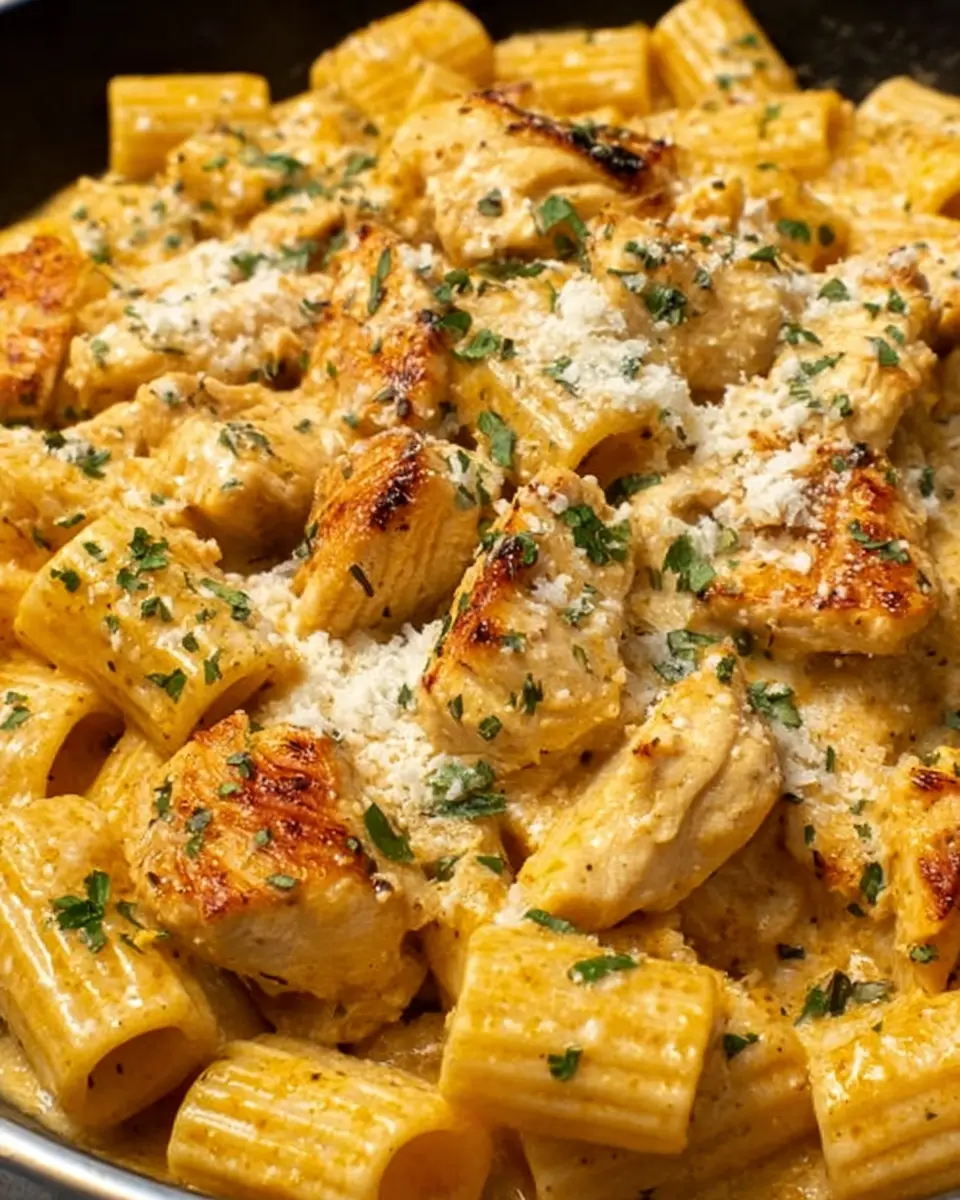 Creamy Parmesan Chicken Rigatoni