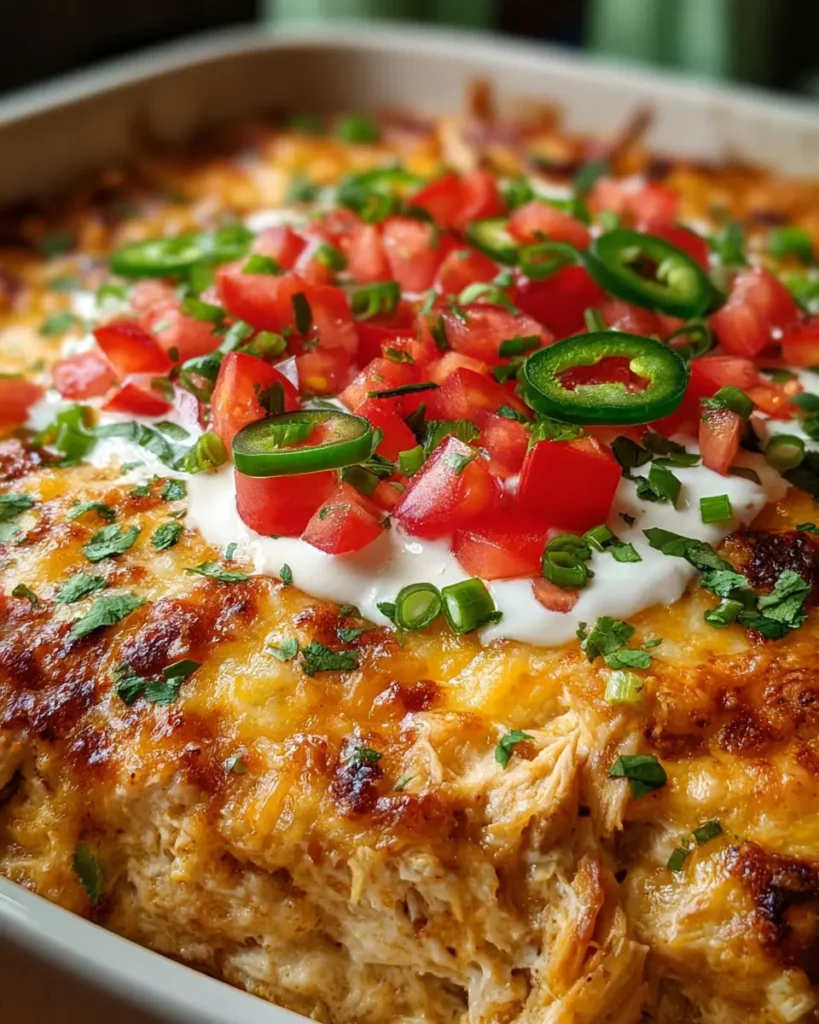 Creamy Taco Salsa Chicken Cottage Cheese Bake