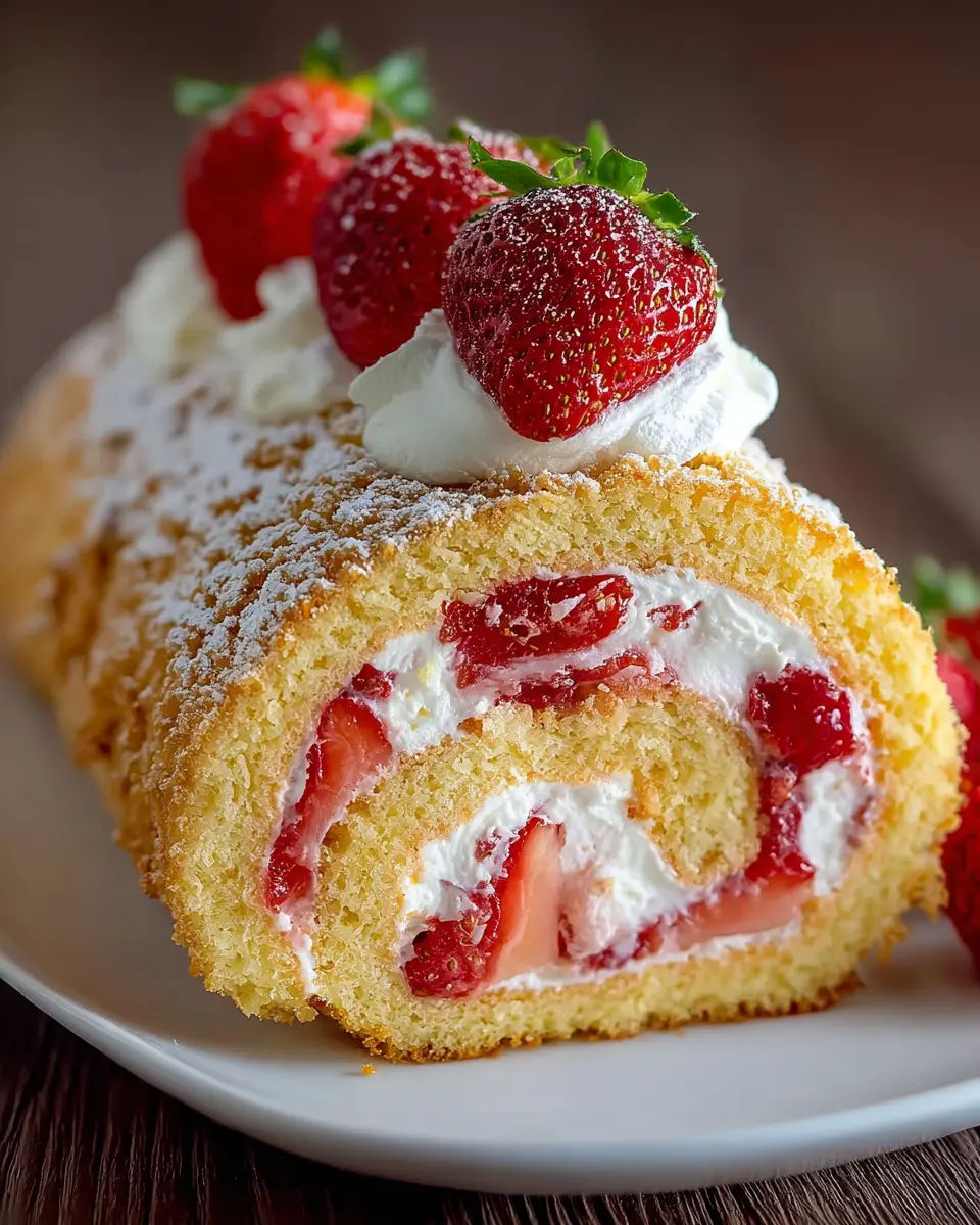Strawberry Shortcake Cake Roll