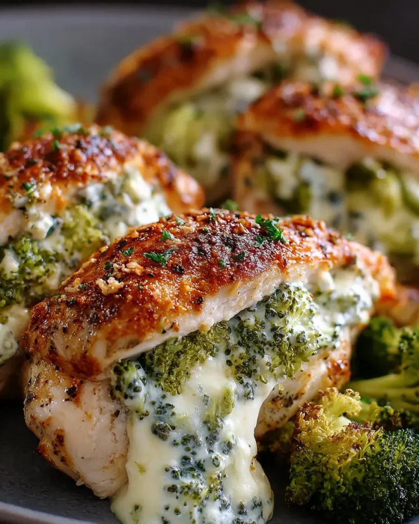 Cream Cheese and Broccoli Stuffed Chicken Breasts