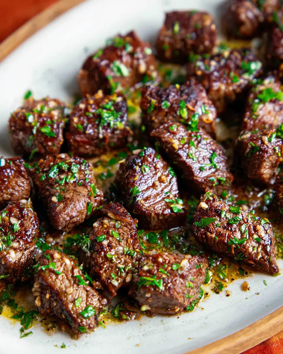 GARLIC BUTTER STEAK BITES