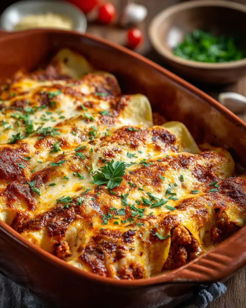 Chicken Enchiladas with Sour Cream White Sauce