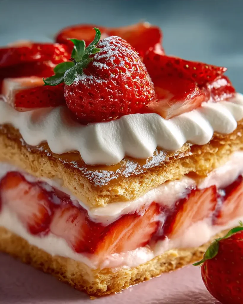Strawberry Éclair Cake