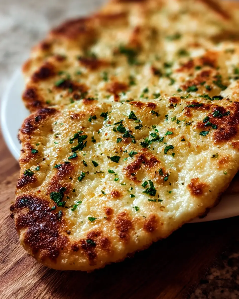 3-Ingredient Cottage Cheese Garlic Flatbread