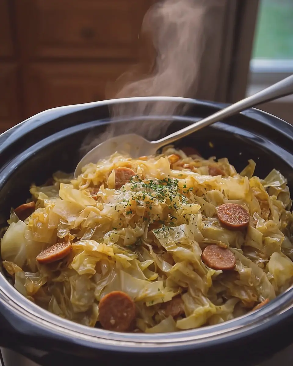 Crockpot Cabbage and Noodles