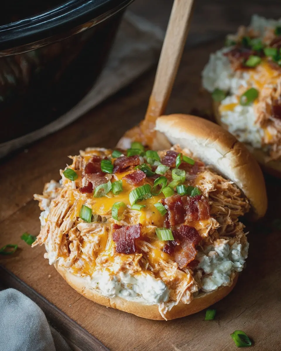 Crockpot Crack Chicken Sandwiches