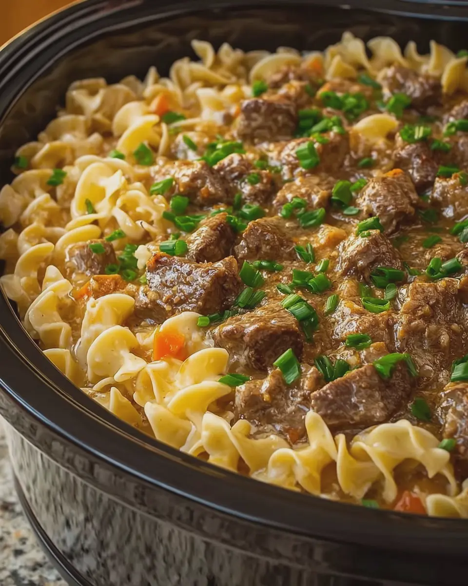 Crockpot Golden Beef and Noodles Recipe