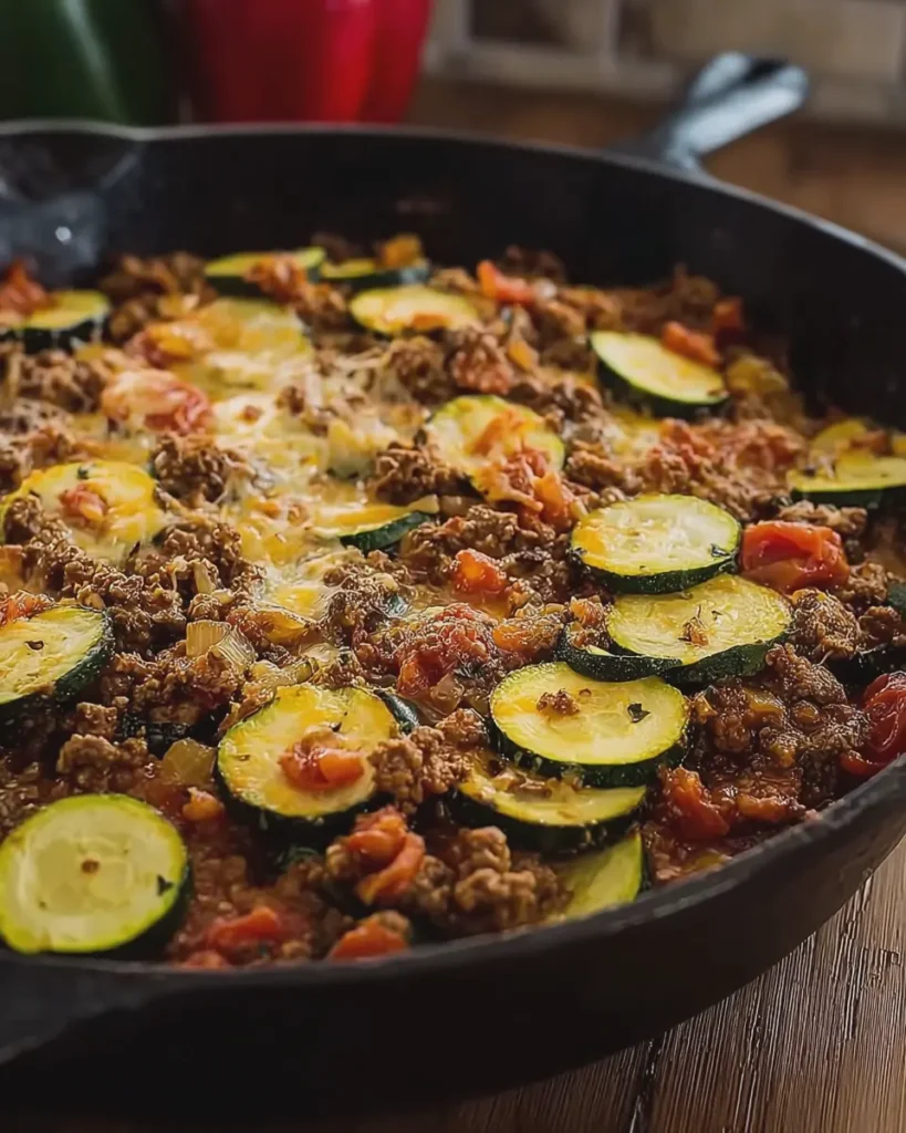 Zucchini and Ground Beef Skillet