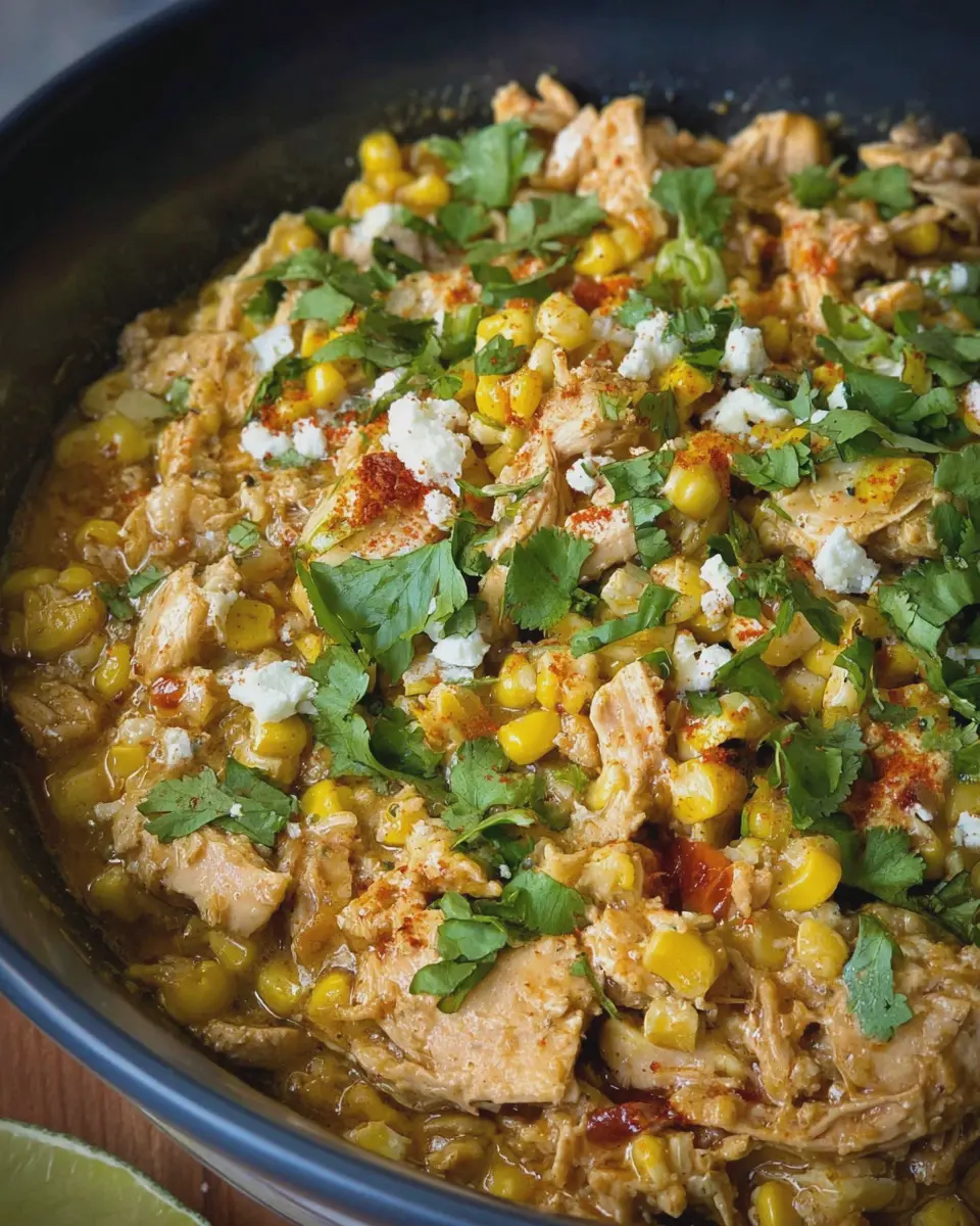 Slow Cooker Street Corn Chicken