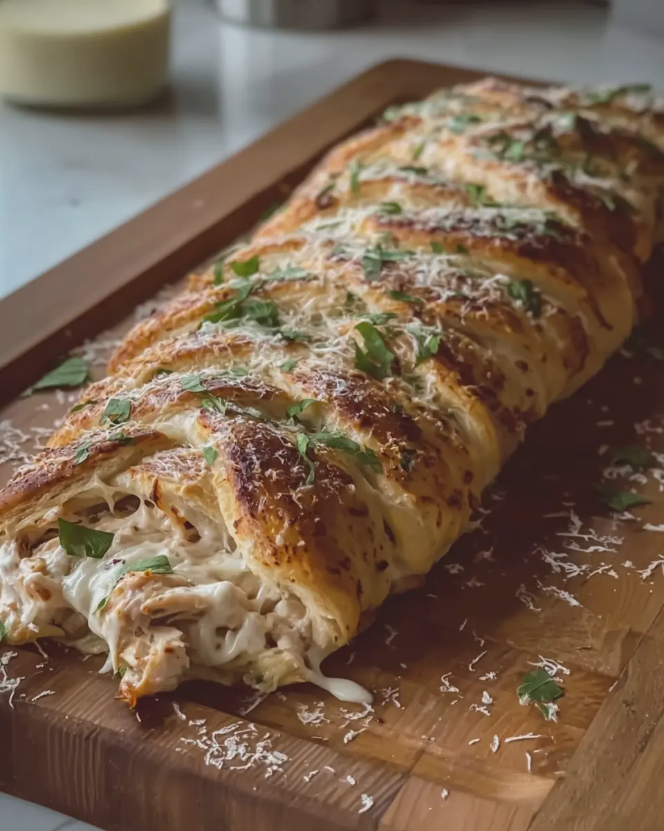 Chicken Alfredo Crescent Braids