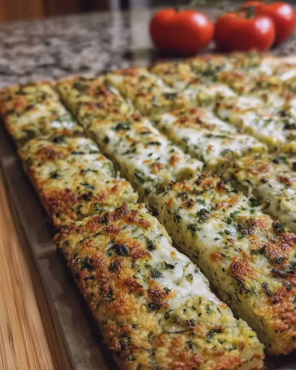 Cheesy Baked Zucchini Breadsticks